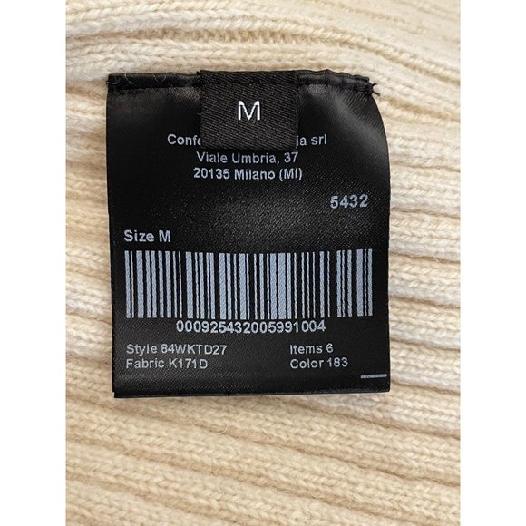 Calvin Klein 205W39NYC Quilt Jacquard Stripe Sweater Ivory Medium New Nwt Womens - Picture 13 of 16